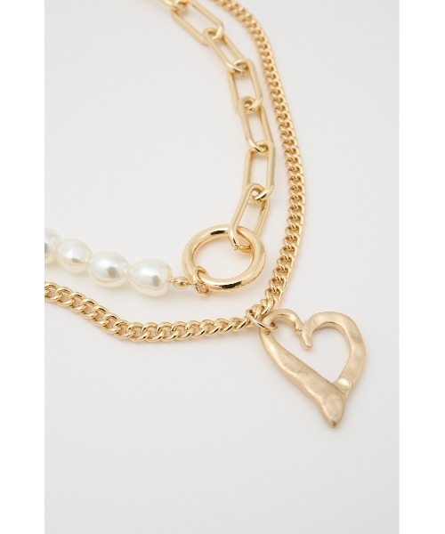 MOUSSY(マウジー)の「ASYMMETRY F/PEARL ネックレス(ネックレス・レディース・ゴールド/シルバー・FREE)」の5枚目の写真