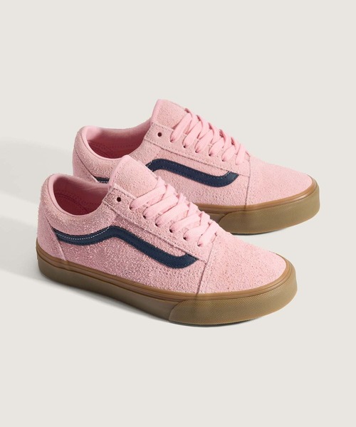 VANS（バンズ）の「オールドスクール ヘアリースエード / Old Skool HAIRY SUEDE PINK/NAV VN000E9TBIZ1（スニーカー・メンズ・ピンク・4.5/5/7/4/5.5/6.5/6）」の2枚目の写真