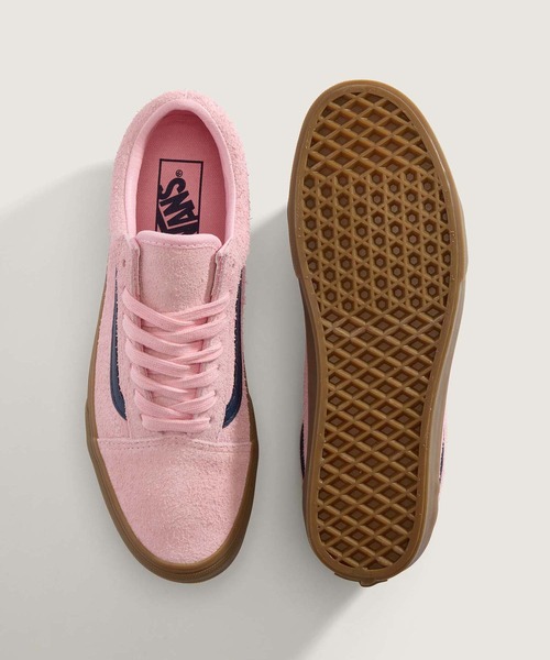 VANS（バンズ）の「オールドスクール ヘアリースエード / Old Skool HAIRY SUEDE PINK/NAV VN000E9TBIZ1（スニーカー・メンズ・ピンク・4.5/5/7/4/5.5/6.5/6）」の3枚目の写真