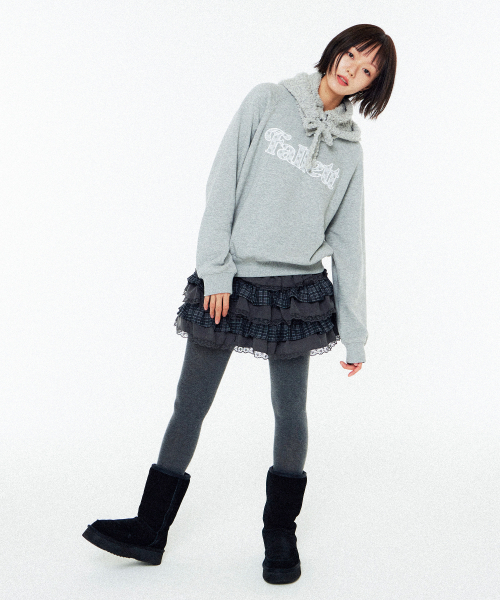 Fallett（ファレット）の「チェックストーリー ロゴ スウェット グレー（スウェット・レディース・その他・SMALL/MEDIUM）」の2枚目の写真