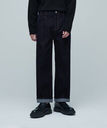 ワンタックルーズテーパードデニムパンツ [ディープインディゴ]
