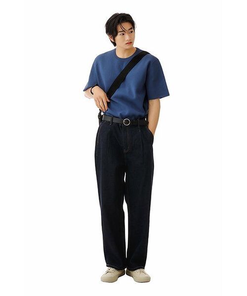 MUSINSA STANDARD（ムシンサスタンダード）の「ワンタックルーズテーパードデニムパンツ [ディープインディゴ]（デニムパンツ・メンズ・その他・31/33/26/27/28/29/38/42/36/34/32/30/40）」の18枚目の写真