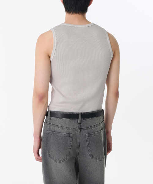 MUSINSA STANDARD（ムシンサスタンダード）の「ピグメントタンクトップ [アッシュグレー]（Tシャツ/カットソー・メンズ・その他・SMALL/XXX-LARGE/LARGE/X-LARGE/MEDIUM/XX-LARGE）」の2枚目の写真