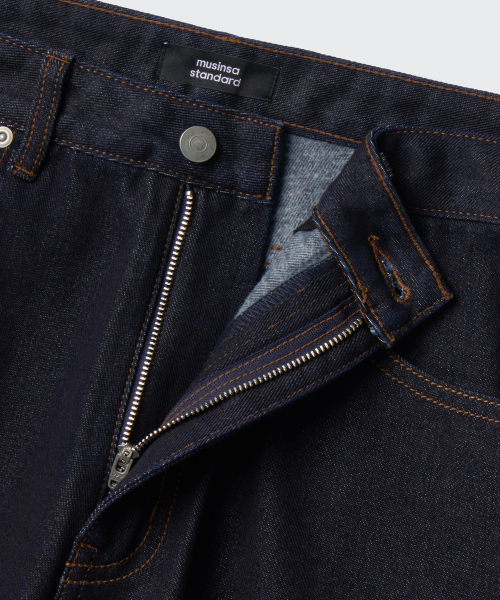 MUSINSA STANDARD（ムシンサスタンダード）の「裏起毛ビッグワイドデニムパンツ [ディープインディゴ]（デニムパンツ・メンズ・その他・40/38/42/36/34/32/30/31/33/26/27/28/29）」の3枚目の写真
