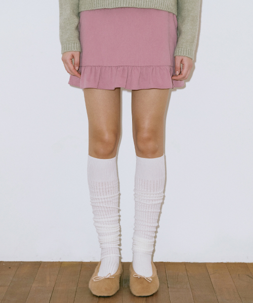 Frill Mini Skirt (Pink)