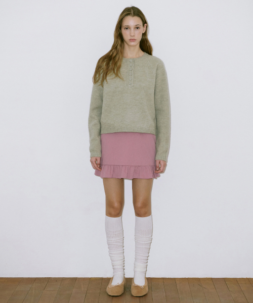 SINOON(シヌーン)の「Frill Mini Skirt (Pink)(スカート・レディース・ピンク・SMALL/MEDIUM)」の2枚目の写真