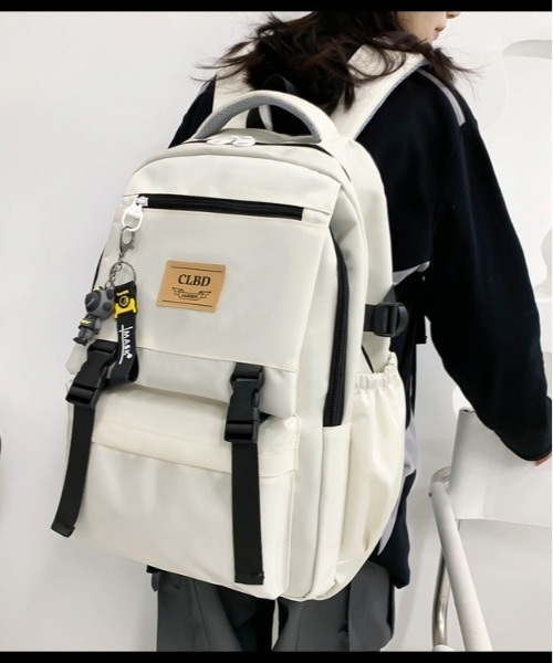 BACKYARD FAMILY(バックヤードファミリー)の「リュック 通学 大容量 pmycl9554(バックパック/リュック・レディース・ダークブルー/ライトブルー/アイボリー/ブラック・FREE)」の2枚目の写真