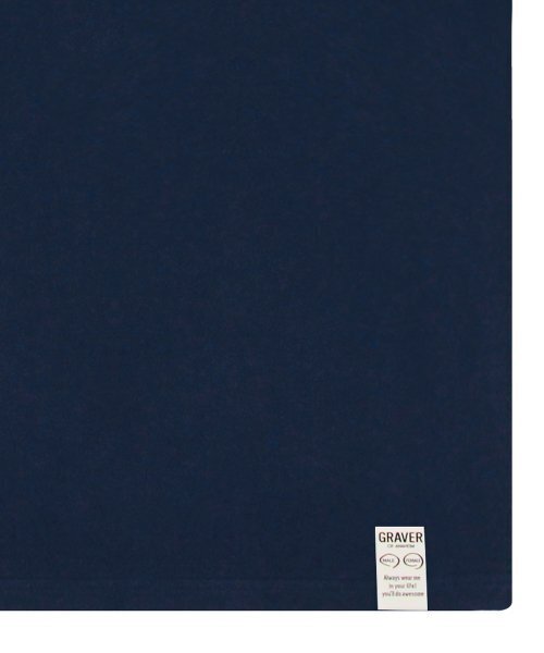 GRAVER（グレーバー）の「[UNISEX]ビッグライフロゴハートスマイルバンファルティ_ネイビー（Tシャツ/カットソー・レディース・ネイビー・LARGE/SMALL/X-LARGE/MEDIUM）」の4枚目の写真