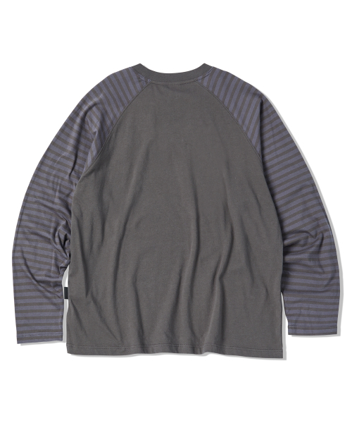TRAVEL(トラベル)の「スプレースターストライプラグランロングスリーブチャコール(Tシャツ/カットソー・レディース・その他・SMALL/MEDIUM/LARGE)」の2枚目の写真
