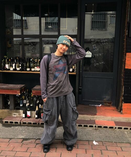 TRAVEL(トラベル)の「スプレースターストライプラグランロングスリーブチャコール(Tシャツ/カットソー・レディース・その他・SMALL/MEDIUM/LARGE)」の7枚目の写真