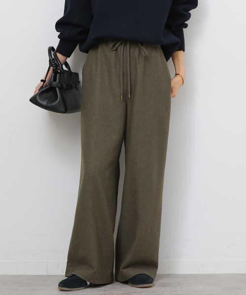 JOURNAL STANDARD relume(ジャーナルスタンダード レリューム)の「ウールミックスフラノイージーワイド(その他パンツ・レディース・チャコールグレー/カーキ/ライトグレー・36/38)」の3枚目の写真