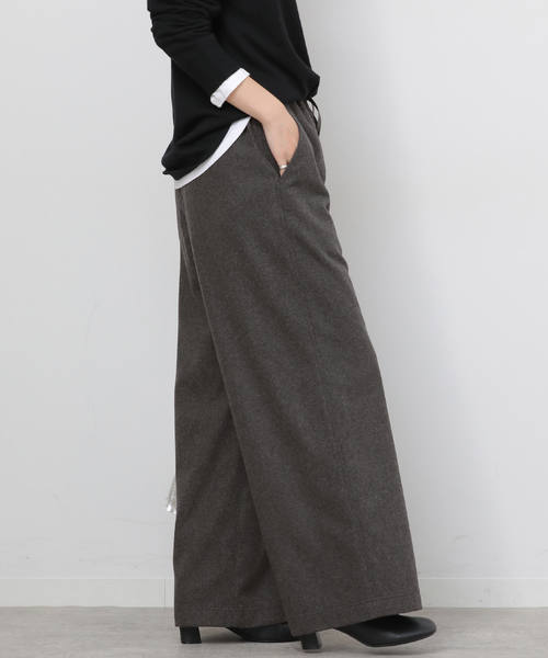 JOURNAL STANDARD relume(ジャーナルスタンダード レリューム)の「ウールミックスフラノイージーワイド(その他パンツ・レディース・チャコールグレー/カーキ/ライトグレー・36/38)」の9枚目の写真