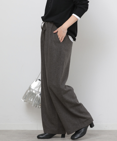 JOURNAL STANDARD relume(ジャーナルスタンダード レリューム)の「ウールミックスフラノイージーワイド(その他パンツ・レディース・チャコールグレー/カーキ/ライトグレー・36/38)」の10枚目の写真