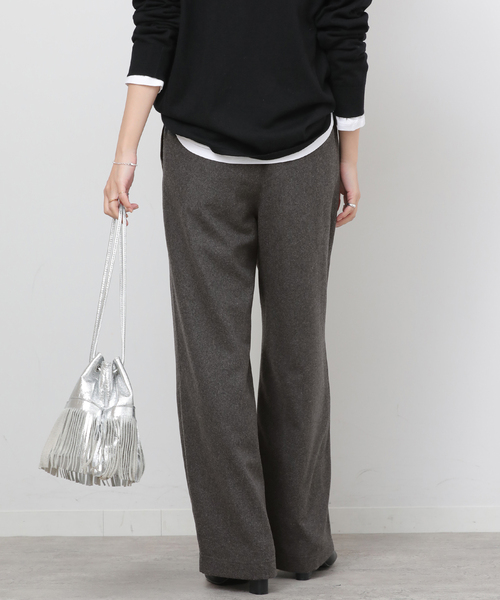 JOURNAL STANDARD relume(ジャーナルスタンダード レリューム)の「ウールミックスフラノイージーワイド(その他パンツ・レディース・チャコールグレー/カーキ/ライトグレー・36/38)」の11枚目の写真