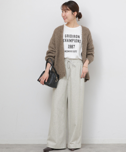 JOURNAL STANDARD relume(ジャーナルスタンダード レリューム)の「ウールミックスフラノイージーワイド(その他パンツ・レディース・チャコールグレー/カーキ/ライトグレー・36/38)」の12枚目の写真