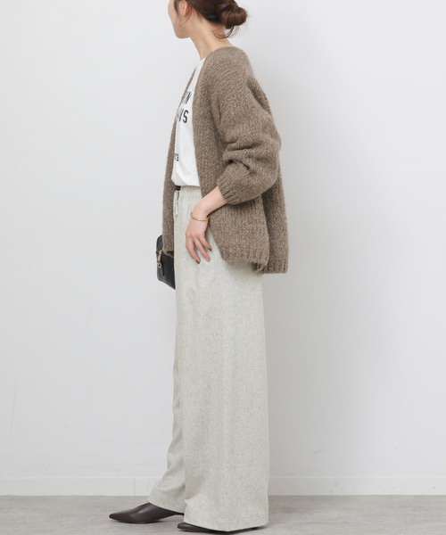 JOURNAL STANDARD relume(ジャーナルスタンダード レリューム)の「ウールミックスフラノイージーワイド(その他パンツ・レディース・チャコールグレー/カーキ/ライトグレー・36/38)」の13枚目の写真
