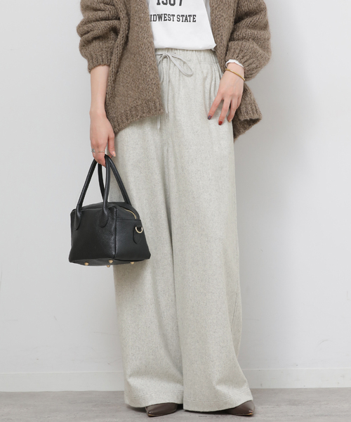 JOURNAL STANDARD relume(ジャーナルスタンダード レリューム)の「ウールミックスフラノイージーワイド(その他パンツ・レディース・チャコールグレー/カーキ/ライトグレー・36/38)」の16枚目の写真