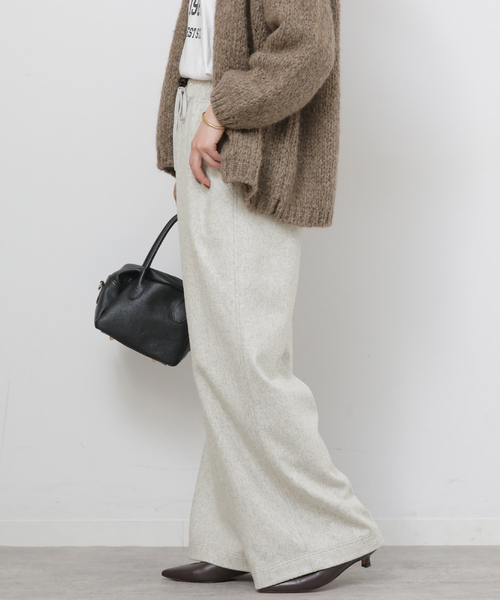 JOURNAL STANDARD relume(ジャーナルスタンダード レリューム)の「ウールミックスフラノイージーワイド(その他パンツ・レディース・チャコールグレー/カーキ/ライトグレー・36/38)」の17枚目の写真