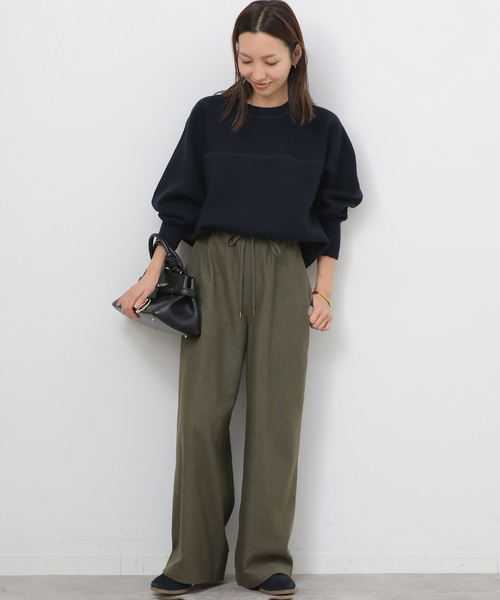 JOURNAL STANDARD relume(ジャーナルスタンダード レリューム)の「ウールミックスフラノイージーワイド(その他パンツ・レディース・チャコールグレー/カーキ/ライトグレー・36/38)」の19枚目の写真
