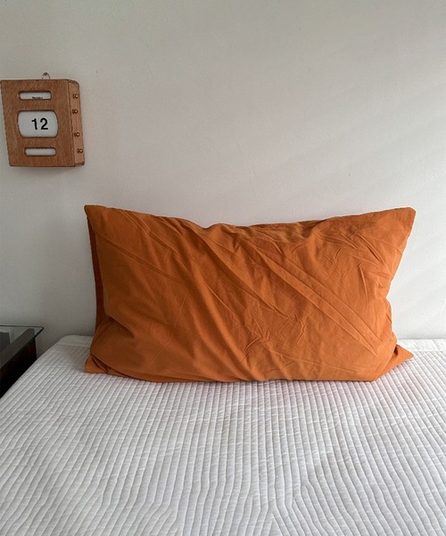 IRADOWL（アイラドール）の「【アイラドール room】柄×くすみカラー枕カバー（寝具・レディース・オレンジ/C/イエロー/ブラウン/キャメル/グリーン/テラコッタ/ホワイト/A/B/ブラック・FREE）」の8枚目の写真