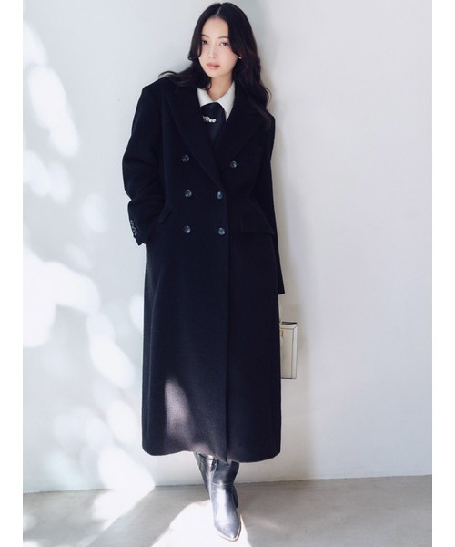 SNIDEL（スナイデル）の「【HIGH QUALITY】チェスターロングコート（チェスターコート・レディース・グレー/ベージュ/ブラック・0/1）」の8枚目の写真