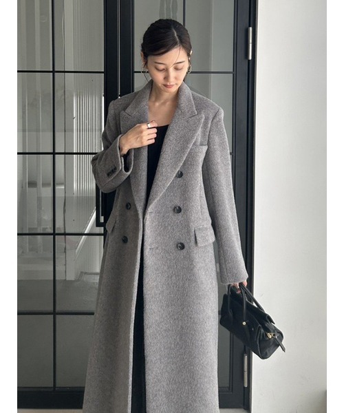 SNIDEL（スナイデル）の「【HIGH QUALITY】チェスターロングコート（チェスターコート・レディース・グレー/ベージュ/ブラック・0/1）」の9枚目の写真