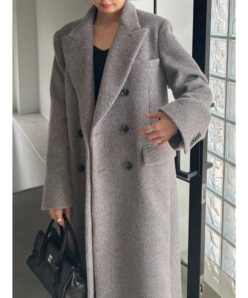 SNIDEL（スナイデル）の「【HIGH QUALITY】チェスターロングコート（チェスターコート・レディース・グレー/ベージュ/ブラック・0/1）」の10枚目の写真