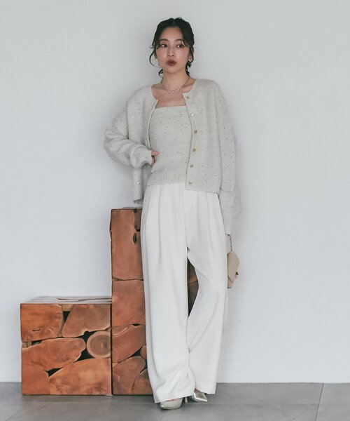 セール】【セットアップ可・きらきら女っぽコーデに】スパンコール