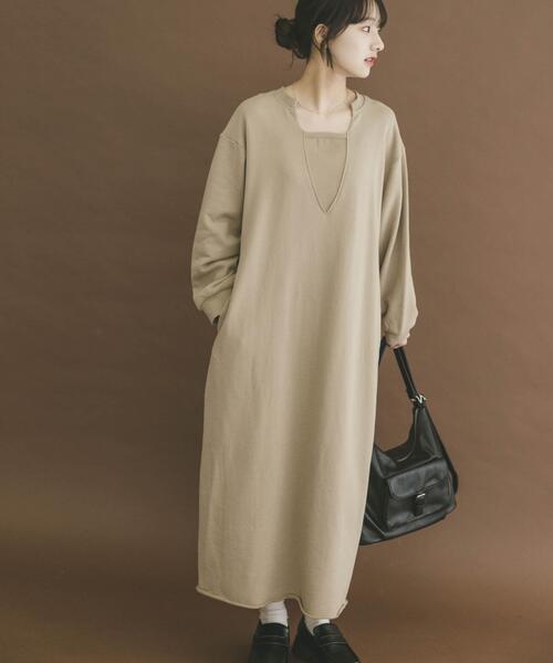 セール】スウェットロングスリーブワンピース（ワンピース）｜ITEMS