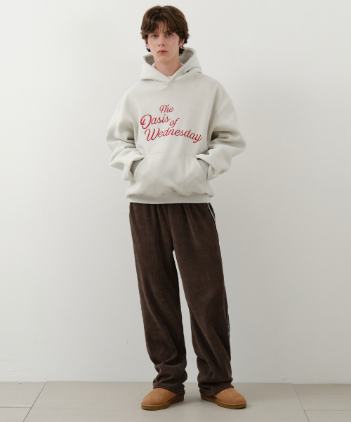 WEDNESDAY OASIS(ウェンズデーオアシス)の「エッセンシャルライントラックコーデュロイワイドパンツ_BROWN(W25-PT34)(その他パンツ・メンズ・ブラウン・MEDIUM/LARGE)」の3枚目の写真