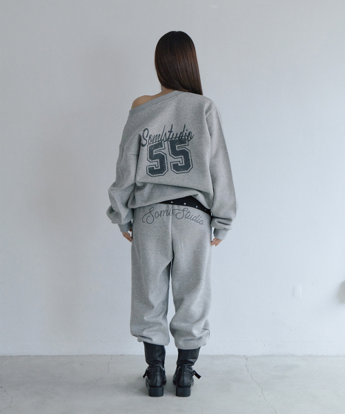 5OML(オーオーエムエル)の「アイレットVネックスウェットシャツメランジェグレー(スウェット・レディース・グレー・FREE)」の3枚目の写真