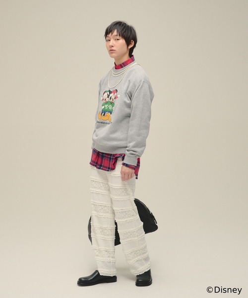 eL（エル）の「【eL】Jacquard Frill Pants/637553（その他パンツ・レディース・オフホワイト/ブラック・FREE）」の4枚目の写真