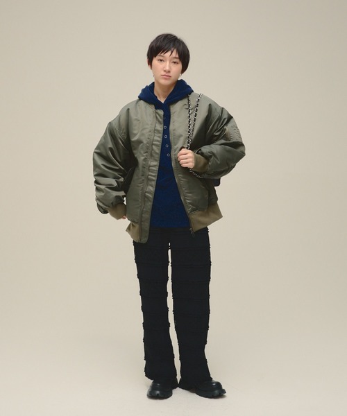 eL（エル）の「【eL】Jacquard Frill Pants/637553（その他パンツ・レディース・オフホワイト/ブラック・FREE）」の6枚目の写真