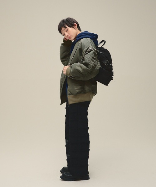 eL（エル）の「【eL】Jacquard Frill Pants/637553（その他パンツ・レディース・オフホワイト/ブラック・FREE）」の7枚目の写真