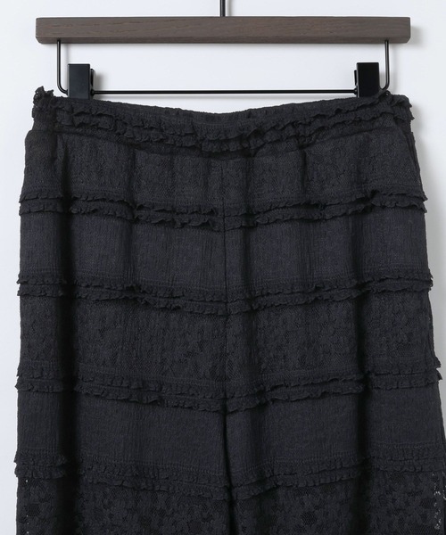 eL（エル）の「【eL】Jacquard Frill Pants/637553（その他パンツ・レディース・オフホワイト/ブラック・FREE）」の11枚目の写真