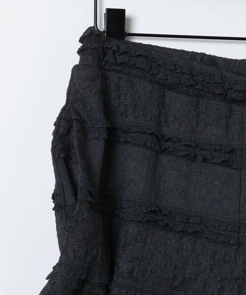 eL（エル）の「【eL】Jacquard Frill Pants/637553（その他パンツ・レディース・オフホワイト/ブラック・FREE）」の12枚目の写真