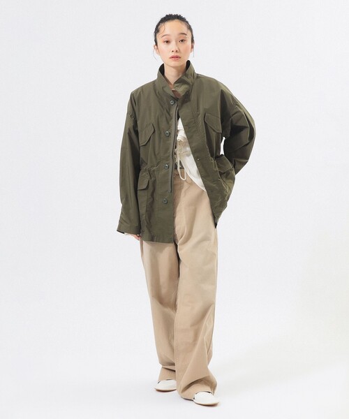 BEAMS BOY（ビームスボーイ）の「ソロテックス ミリタリー ブルゾン（ミリタリージャケット・レディース・ブラック/オリーブ・1/2）」の7枚目の写真
