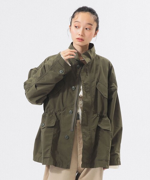 BEAMS BOY（ビームスボーイ）の「ソロテックス ミリタリー ブルゾン（ミリタリージャケット・レディース・ブラック/オリーブ・1/2）」の12枚目の写真