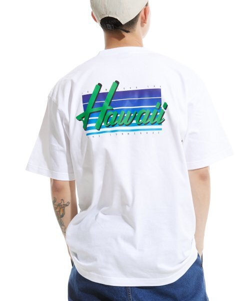 CREAM SODA LAB(クリームソーダラボ)の「ハワイバックプリント半袖Tシャツホワイト(Tシャツ/カットソー・メンズ・その他・XX-LARGE/LARGE/MEDIUM/X-LARGE)」の6枚目の写真