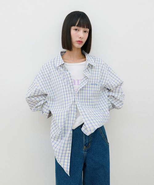 HANE(ハネ)の「ボーイフィットフローチェックシャツ_Yellow Sky(シャツ/ブラウス・レディース・その他・SMALL/MEDIUM)」の1枚目の写真