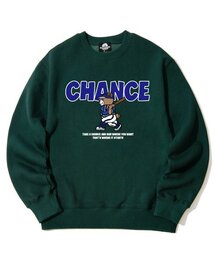 ベースボールベアグラフィック クルーネック - グリーン