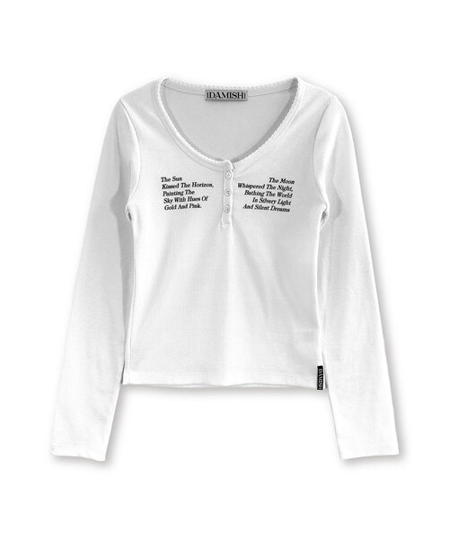 DAMISH(ダミシュ)の「サンアンドムーンボタンロングスリーブ_ホワイト(Tシャツ/カットソー・レディース・ホワイト・FREE)」の1枚目の写真
