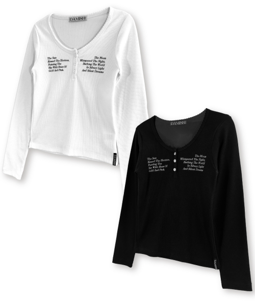 DAMISH(ダミシュ)の「サンアンドムーンボタンロングスリーブ_ホワイト(Tシャツ/カットソー・レディース・ホワイト・FREE)」の5枚目の写真