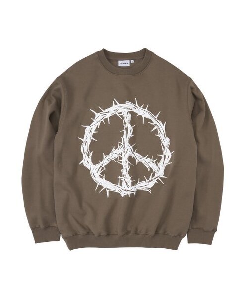 LORES(ロアス)の「Peace Crewneck - Taupe(スウェット・レディース・その他・MEDIUM/LARGE/X-LARGE)」の1枚目の写真