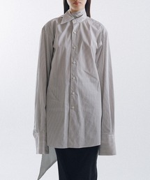 Stripe Long Collar Shirt