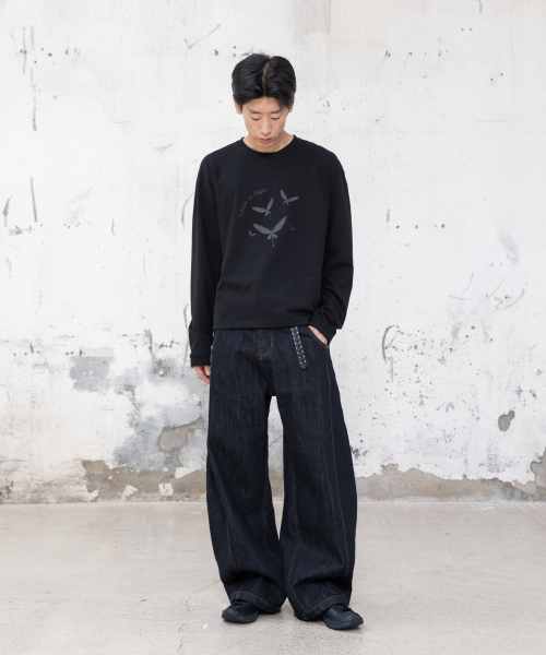 BEGIN202（ビギン202）の「トンボ ロングスリーブ [ブラック]（Tシャツ/カットソー・メンズ・その他・1/2/3）」の2枚目の写真