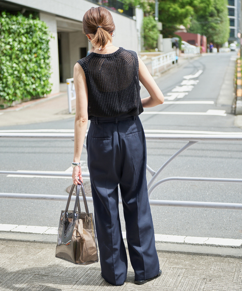 SLOBE IENA(スローブイエナ)の「《セットアップ対応可/WEBのみ4サイズ展開》撥水2タックチノパンツ(チノパンツ・レディース・ベージュ/ネイビー・34/36/38/40)」の18枚目の写真