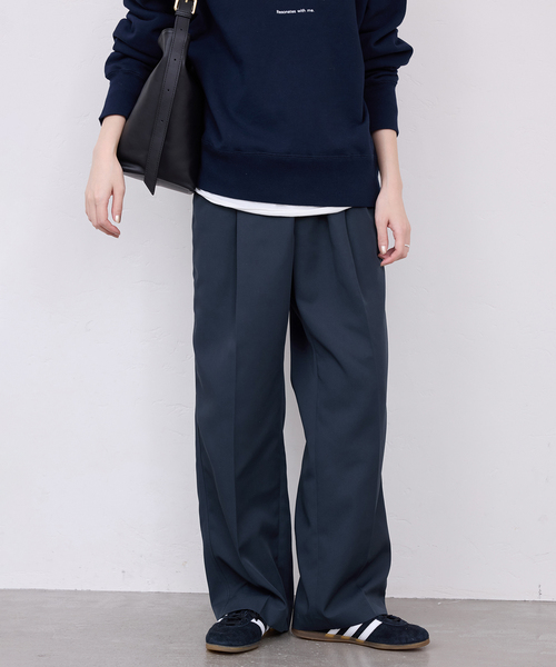 SLOBE IENA(スローブイエナ)の「《セットアップ対応可/WEBのみ4サイズ展開》撥水2タックチノパンツ(チノパンツ・レディース・ベージュ/ネイビー・34/36/38/40)」の8枚目の写真
