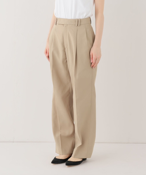 SLOBE IENA（スローブイエナ）の「《セットアップ対応可/WEBのみ4サイズ展開》撥水2タックチノパンツ（チノパンツ・レディース・ベージュ/ネイビー・34/36/38/40）」の5枚目の写真