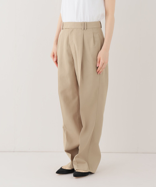 SLOBE IENA（スローブイエナ）の「《セットアップ対応可/WEBのみ4サイズ展開》撥水2タックチノパンツ（チノパンツ・レディース・ベージュ/ネイビー・34/36/38/40）」の4枚目の写真